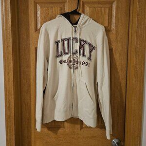 Vintage LUCKY Brand Medium Weight Hoodie Excellent Condition Size XL